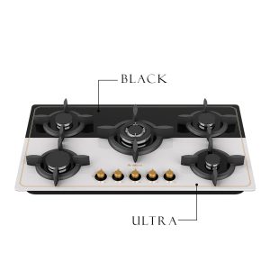 tajhizcabinet.com - اجاق گاز شیشه ای DG542Ultra سفید - تصویر 1