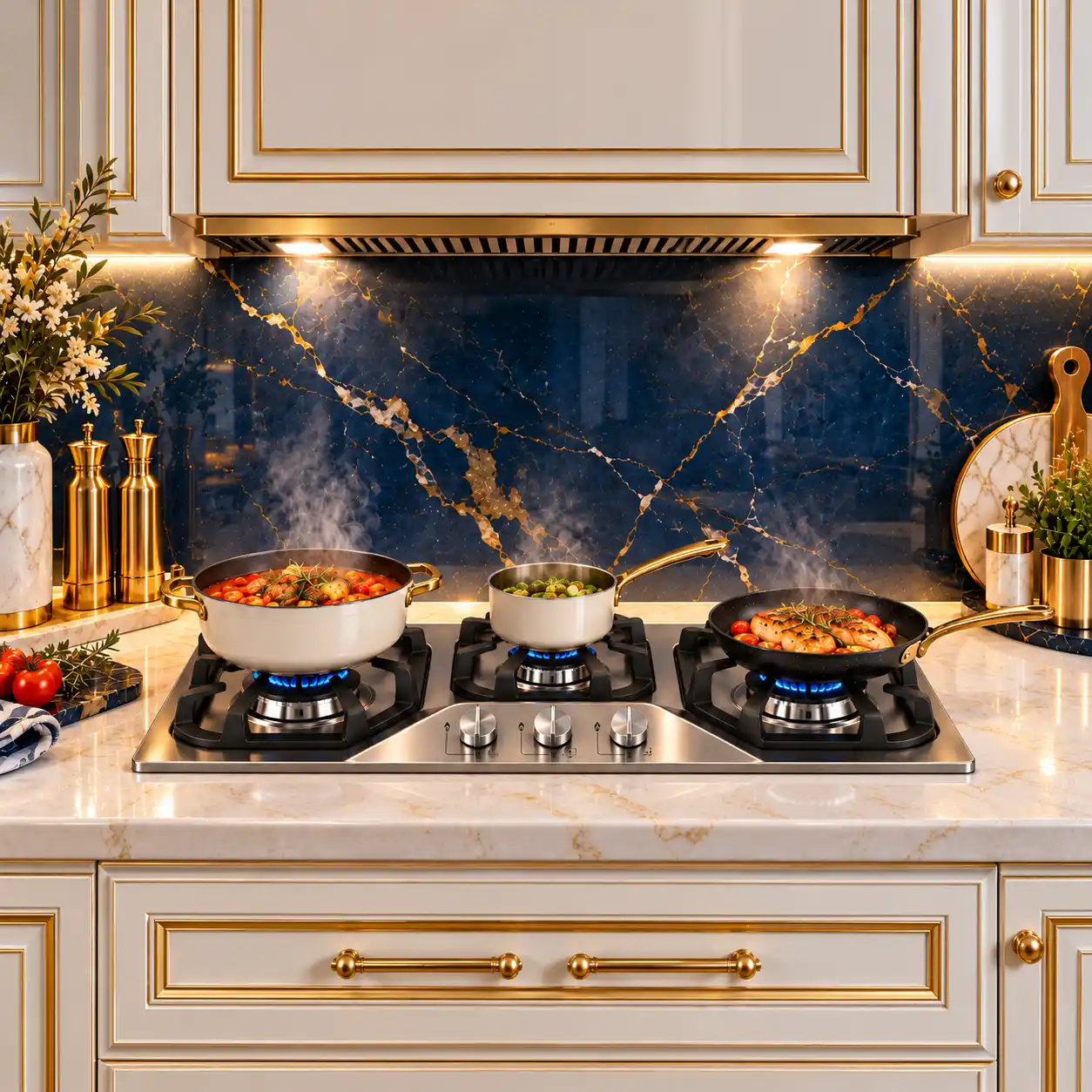 گاز صفحه ای سه شعله استیل داتیس DS375