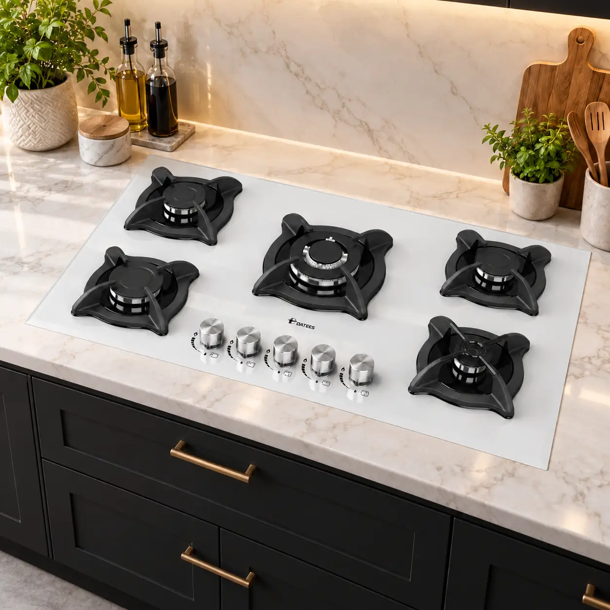-اجاق گاز صفحه ای شیشه ای سفید داتیس DG512Ultra