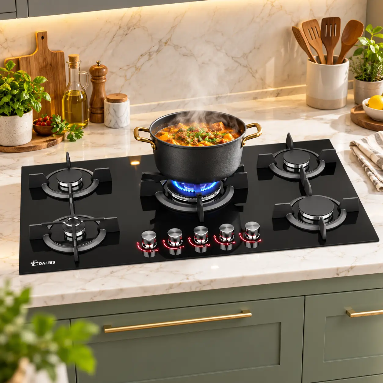 -صفحه گاز شیشه ای داتیس DG500-j-+