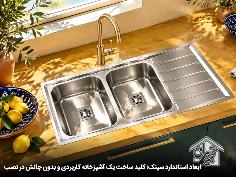 اندازه سینک ظرفشویی