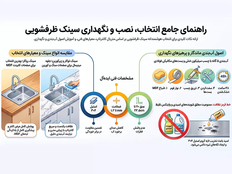 راهنمای خرید سینک